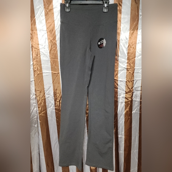 Objet D'art tummy control drk gray fit/flare yoga pants.  Sz Med. Org $48 💥DEAL - Picture 5 of 6